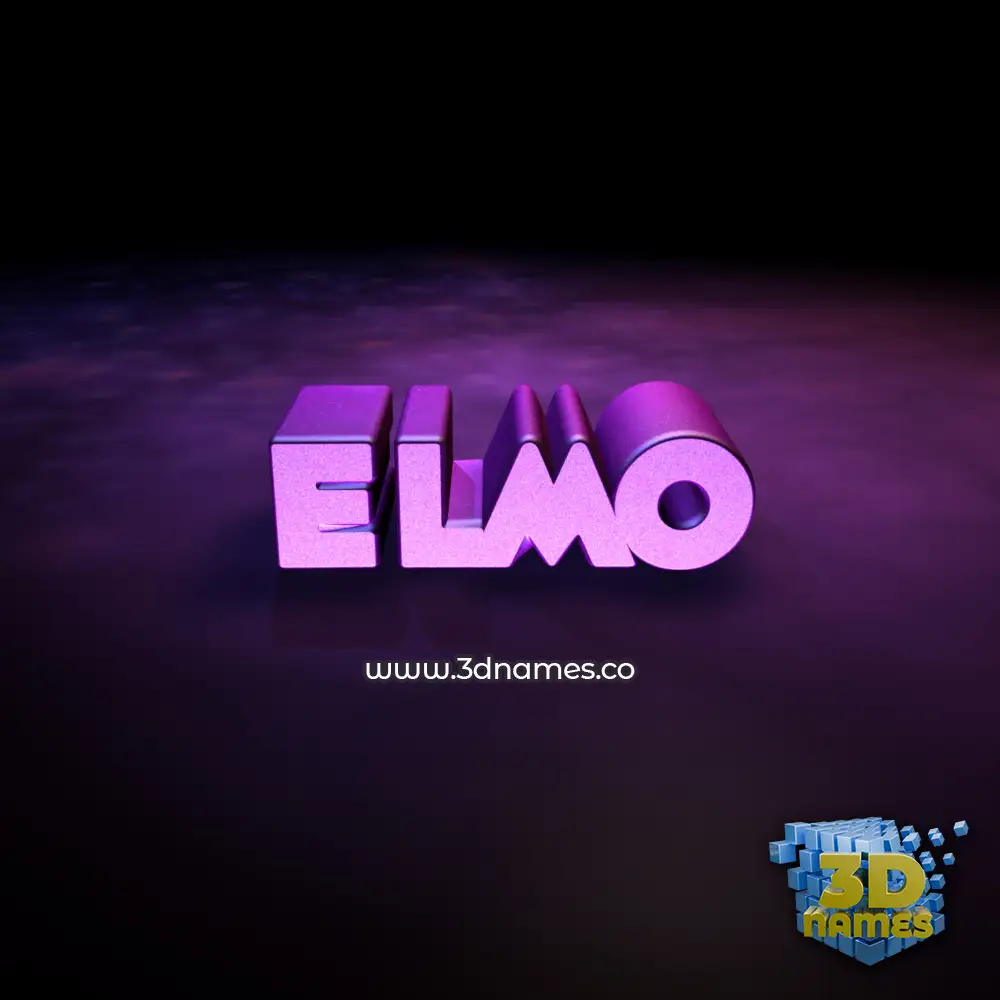 elmo in Big Purple style - 3D name wallpaper