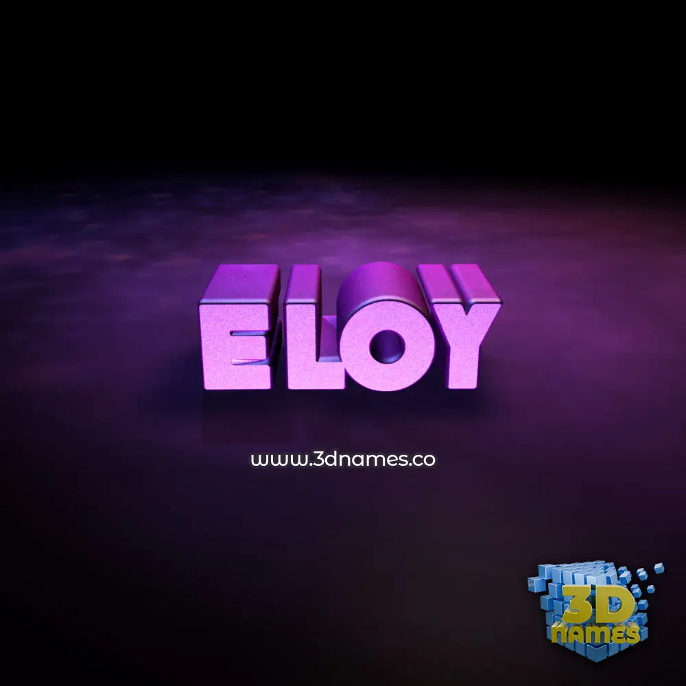 eloy in Big Purple style - 3D name wallpaper