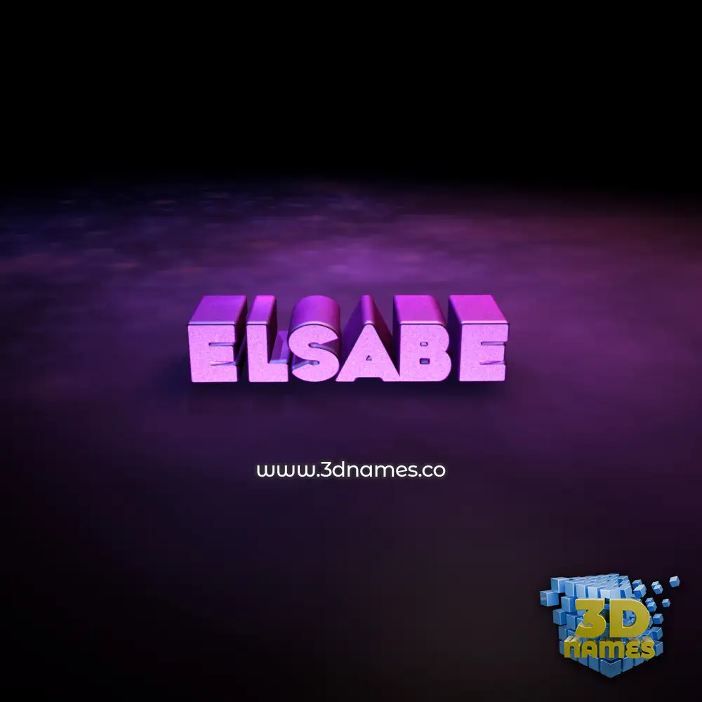 elsabe in Big Purple style - 3D name wallpaper