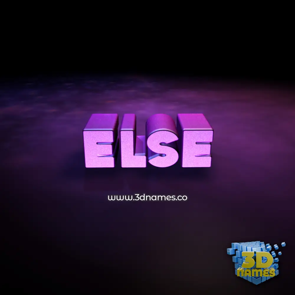 else in Big Purple style - 3D name wallpaper