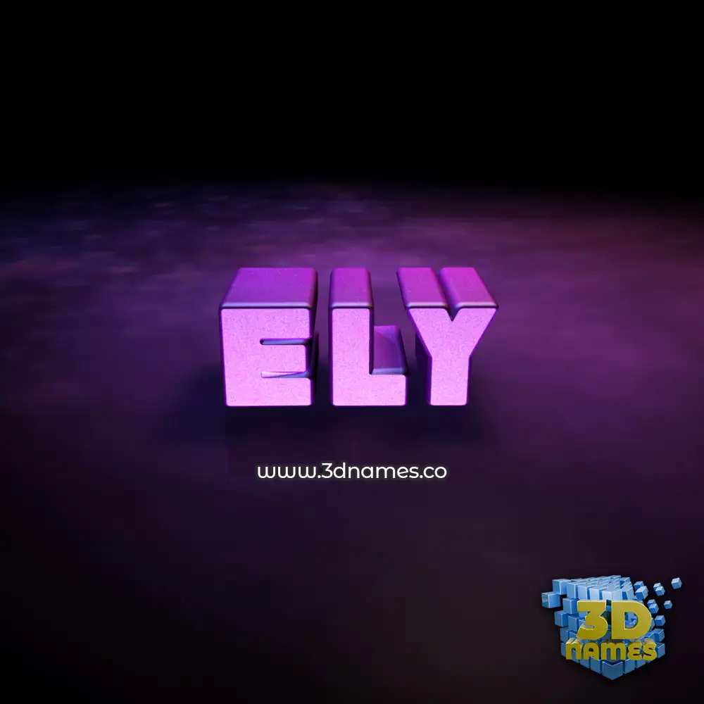 ely in Big Purple style - 3D name wallpaper