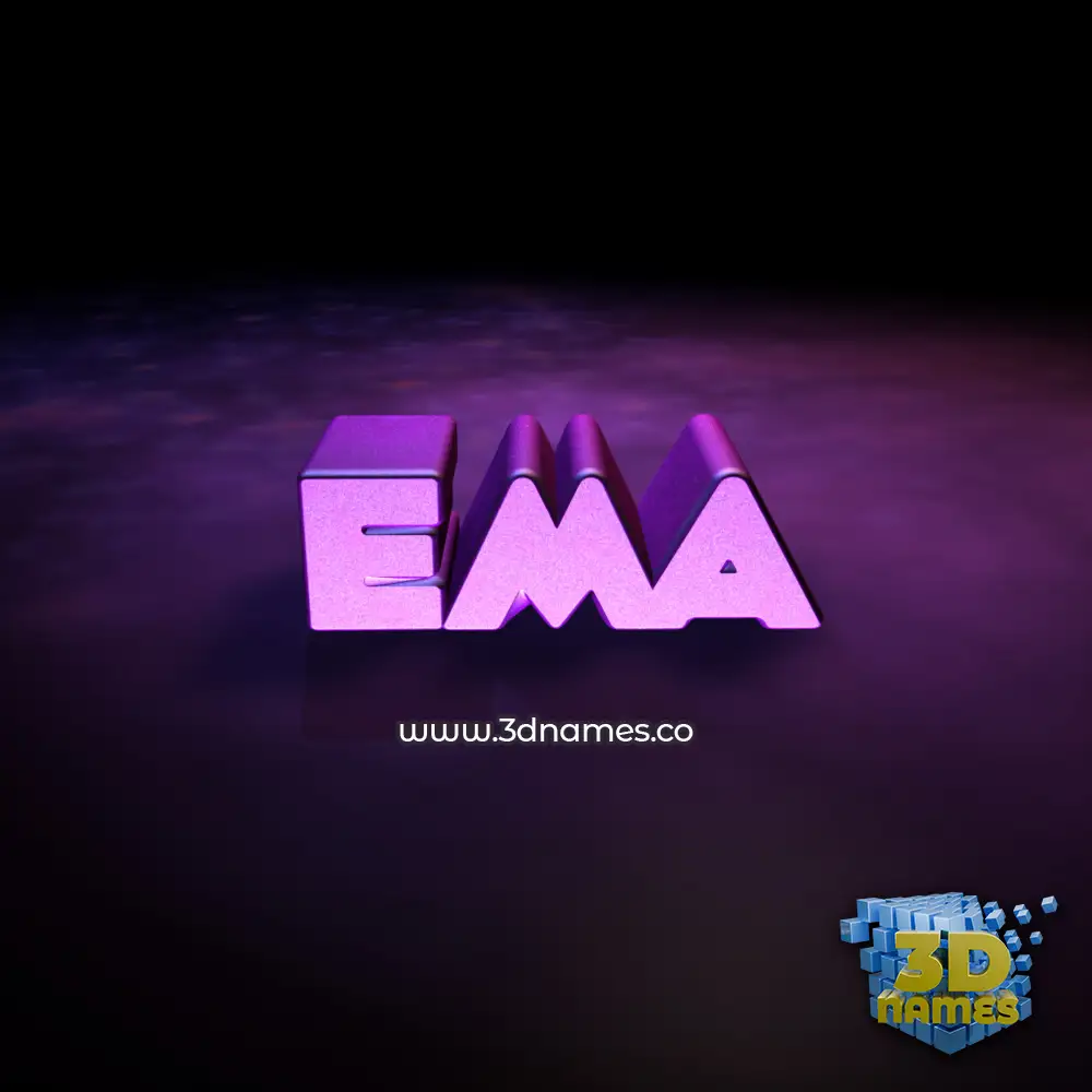 ema in Big Purple style - 3D name wallpaper