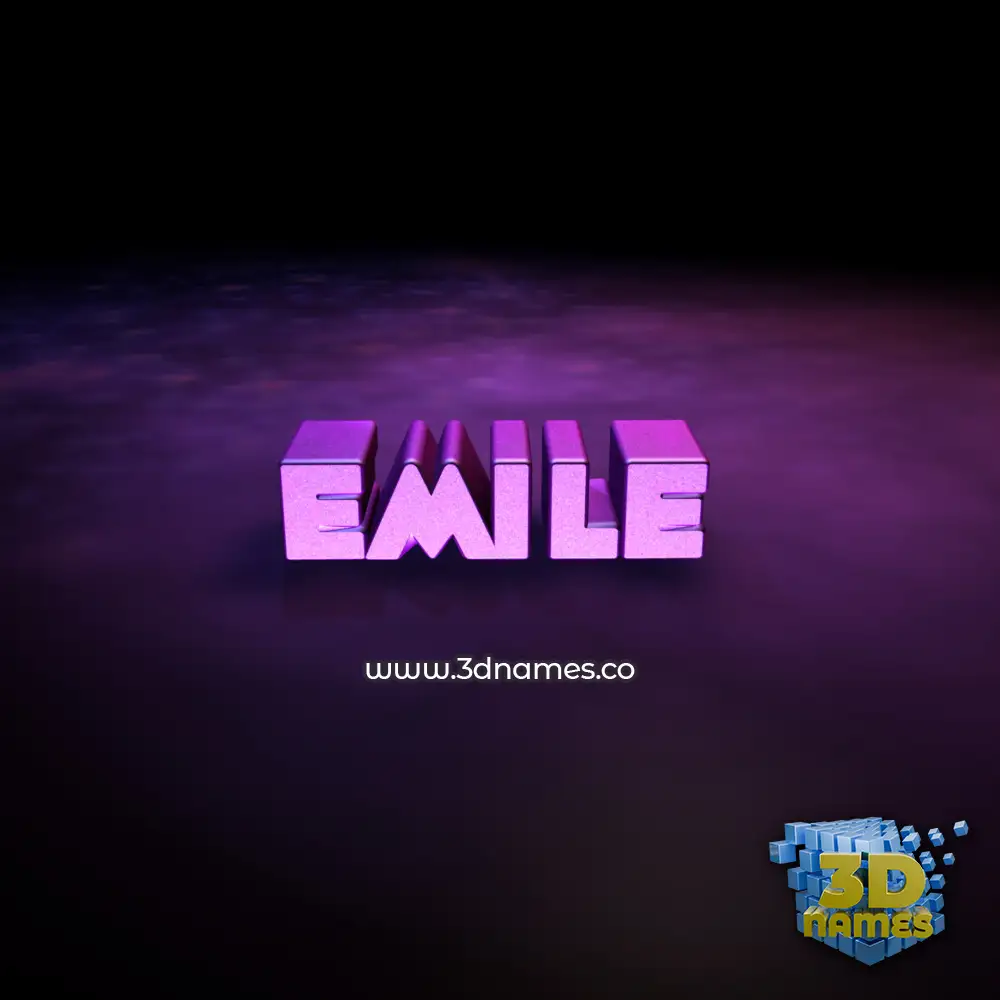 emile in Big Purple style - 3D name wallpaper