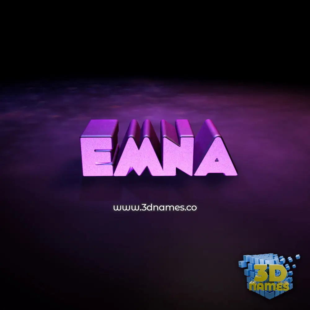 emna in Big Purple style - 3D name wallpaper