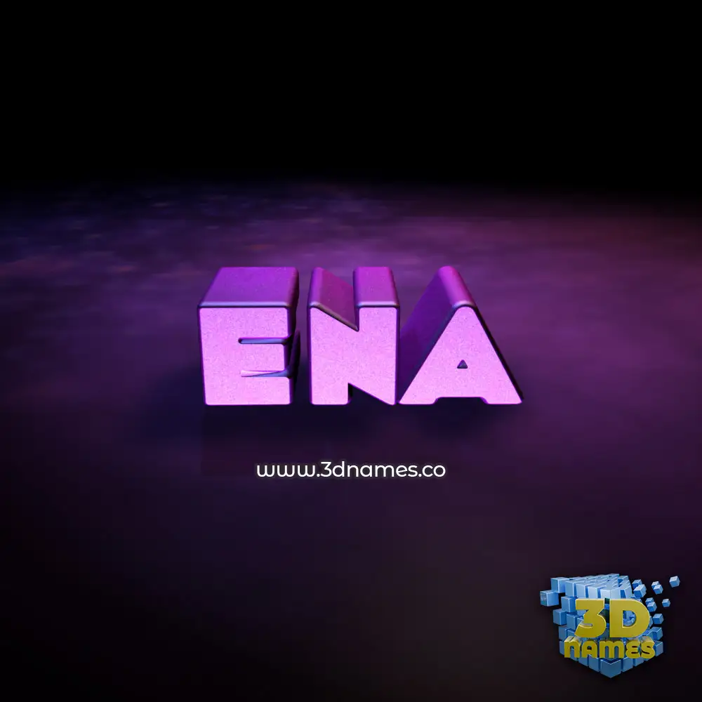 ena in Big Purple style - 3D name wallpaper