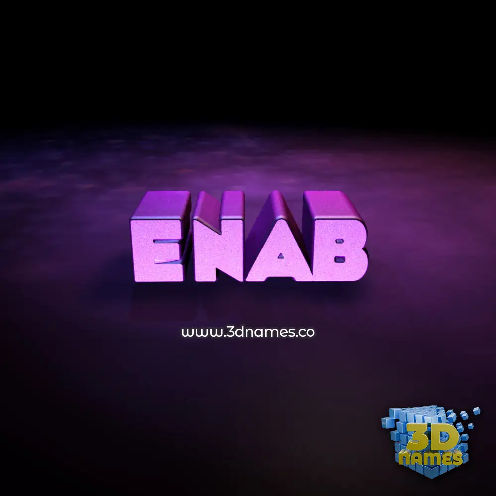 enab in Big Purple style - 3D name wallpaper