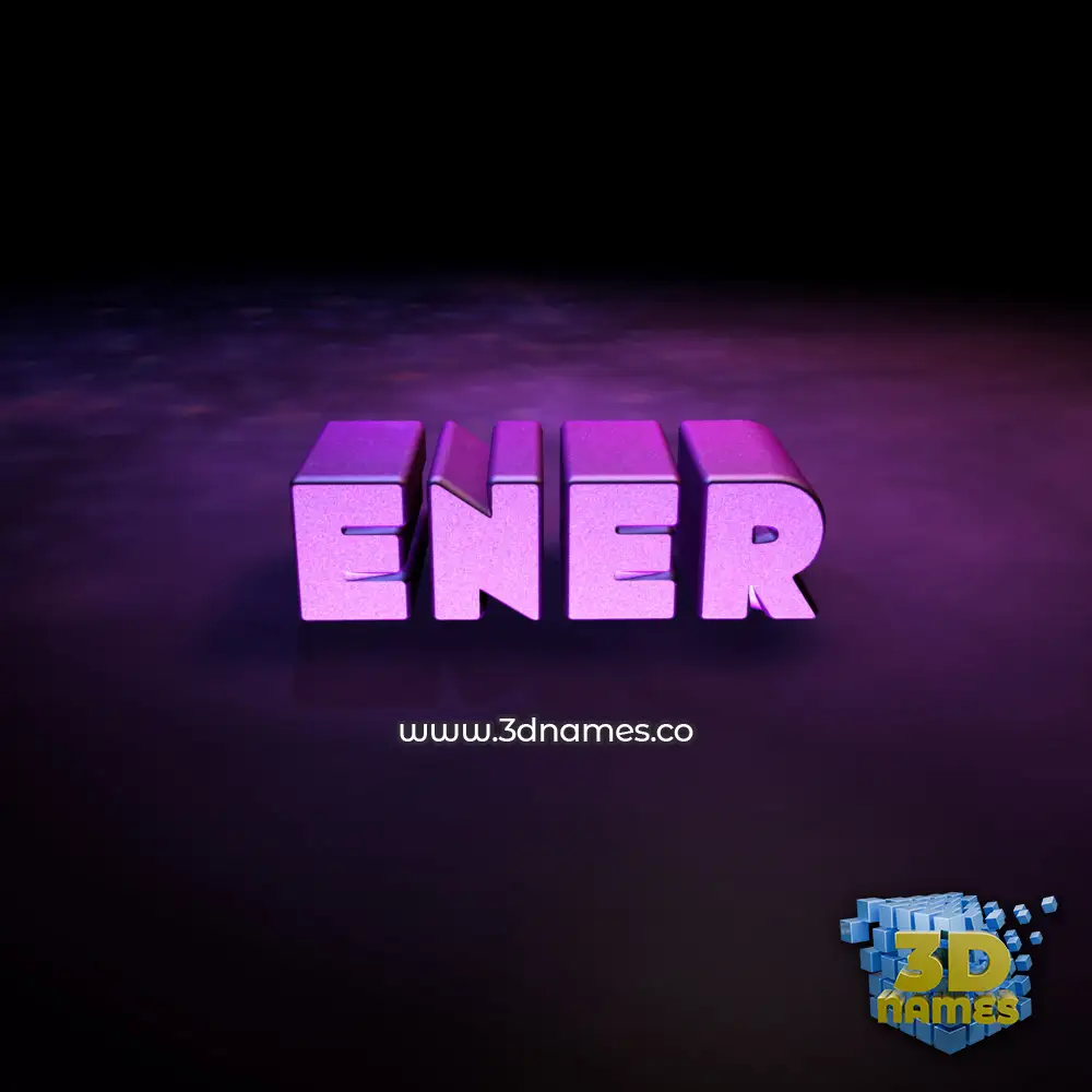 ener in Big Purple style - 3D name wallpaper
