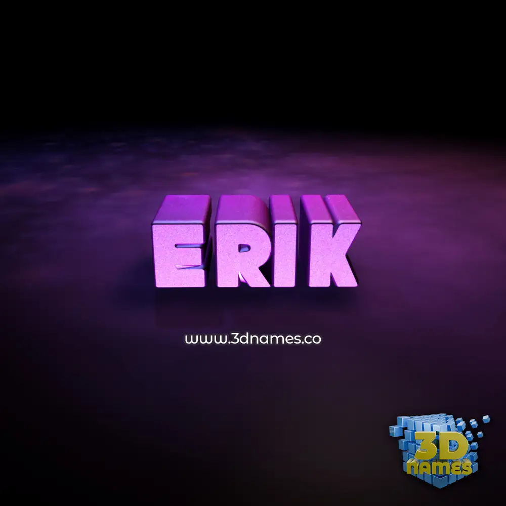 erik in Big Purple style - 3D name wallpaper