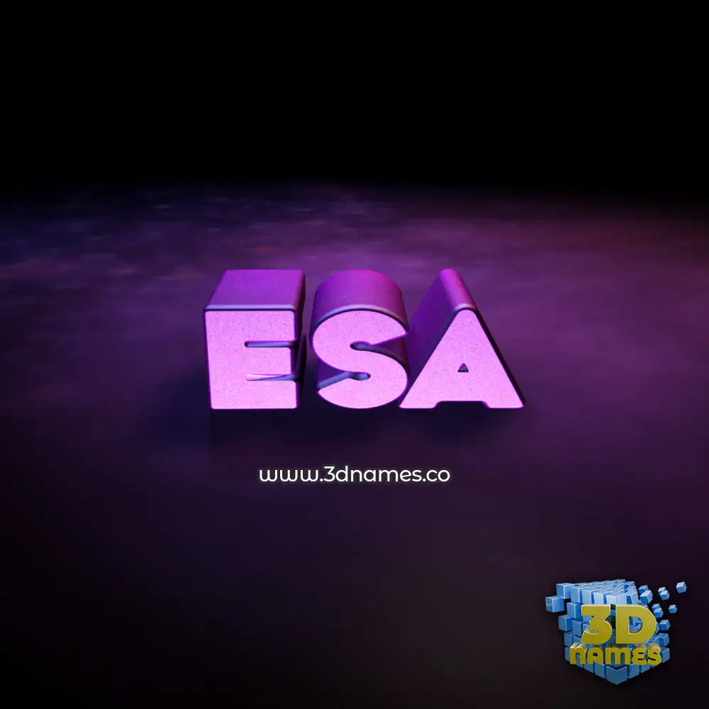 esa in Big Purple style - 3D name wallpaper