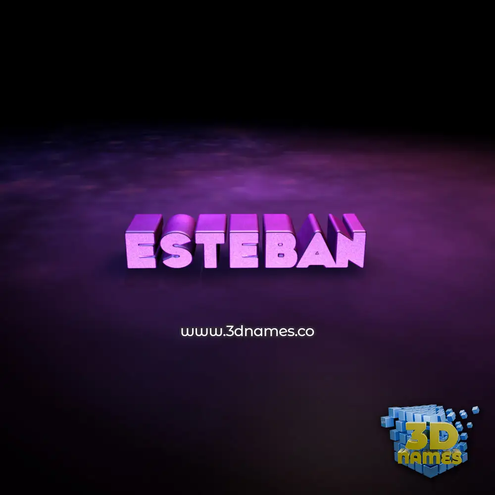 esteban in Big Purple style - 3D name wallpaper