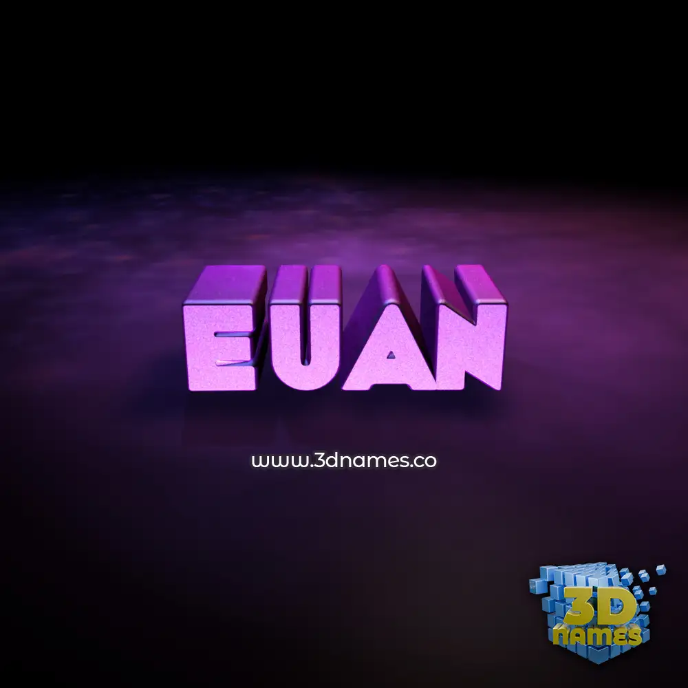 euan in Big Purple style - 3D name wallpaper