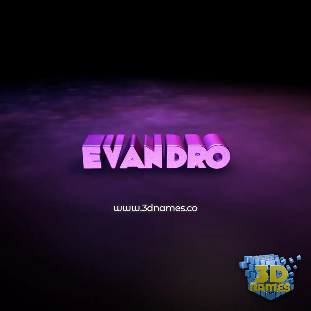 evandro in Big Purple style - 3D name wallpaper