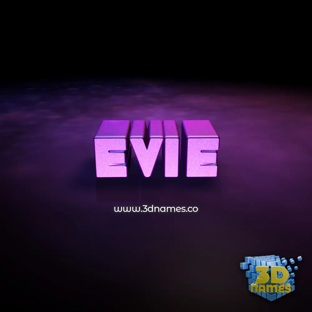 evie in Big Purple style - 3D name wallpaper