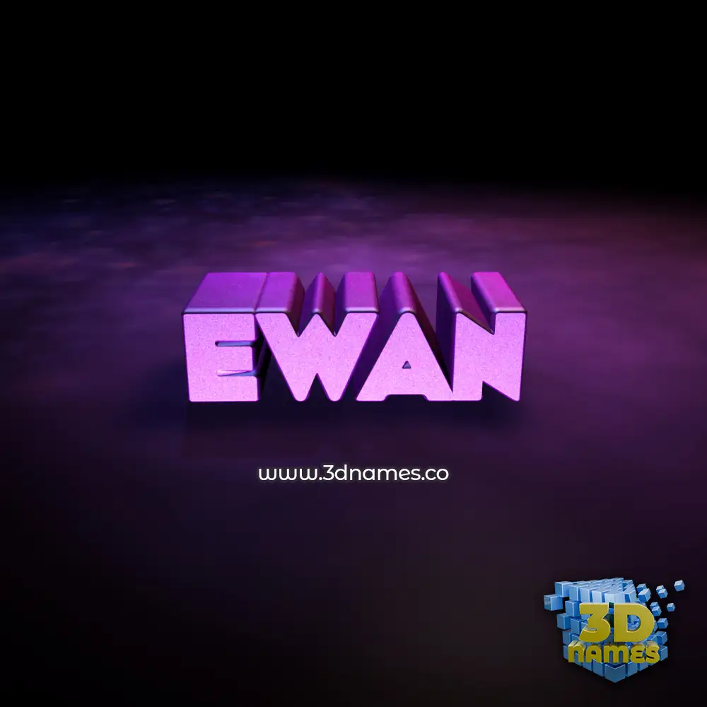 ewan in Big Purple style - 3D name wallpaper