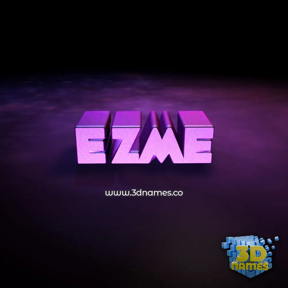 ezme in Big Purple style - 3D name wallpaper