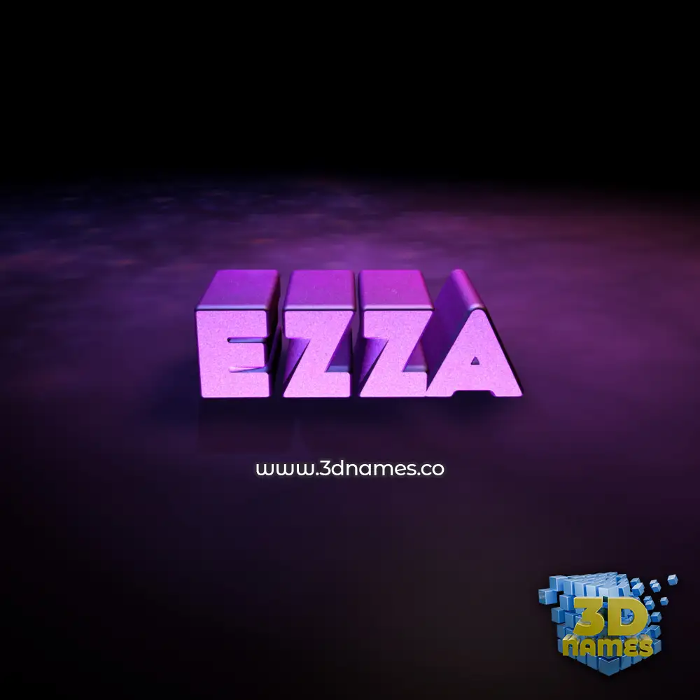 ezza in Big Purple style - 3D name wallpaper