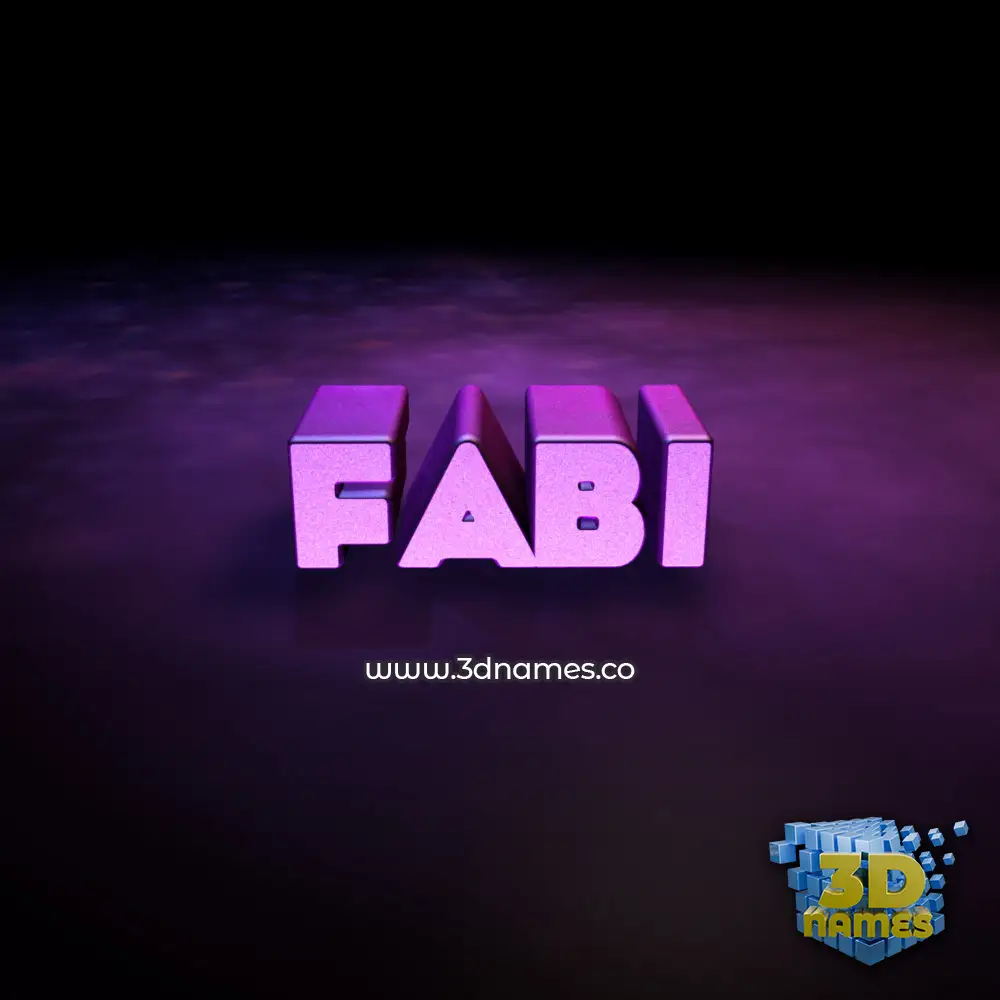 fabi in Big Purple style - 3D name wallpaper