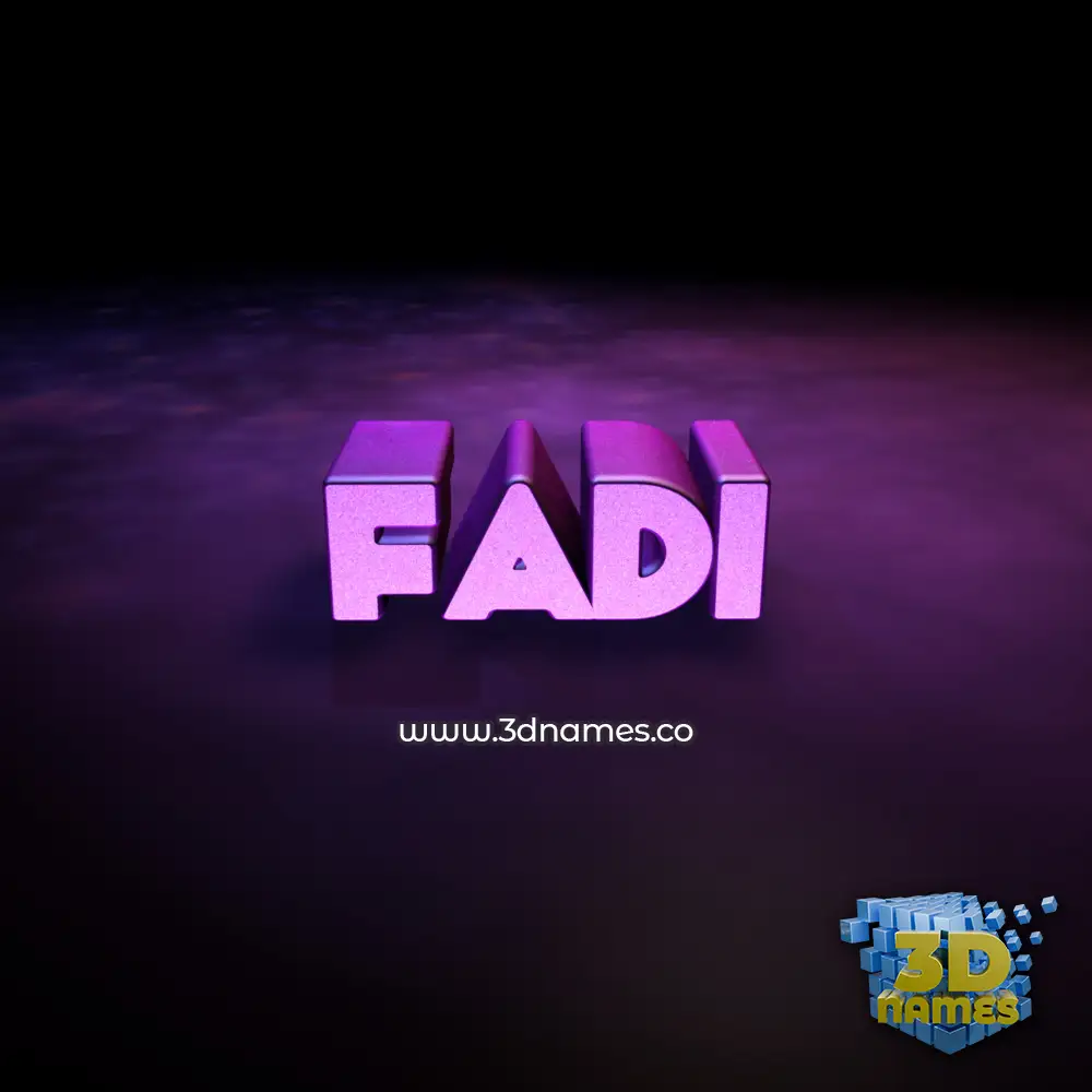 fadi in Big Purple style - 3D name wallpaper
