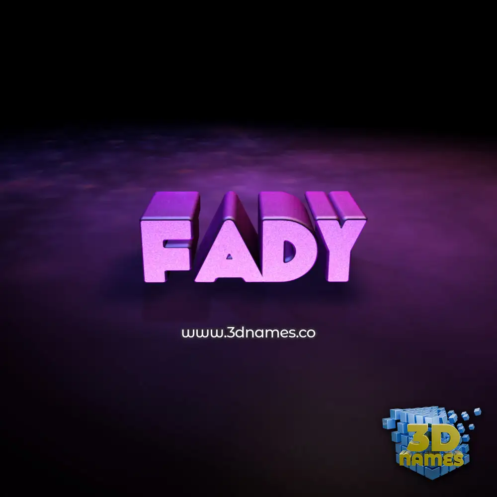 fady in Big Purple style - 3D name wallpaper