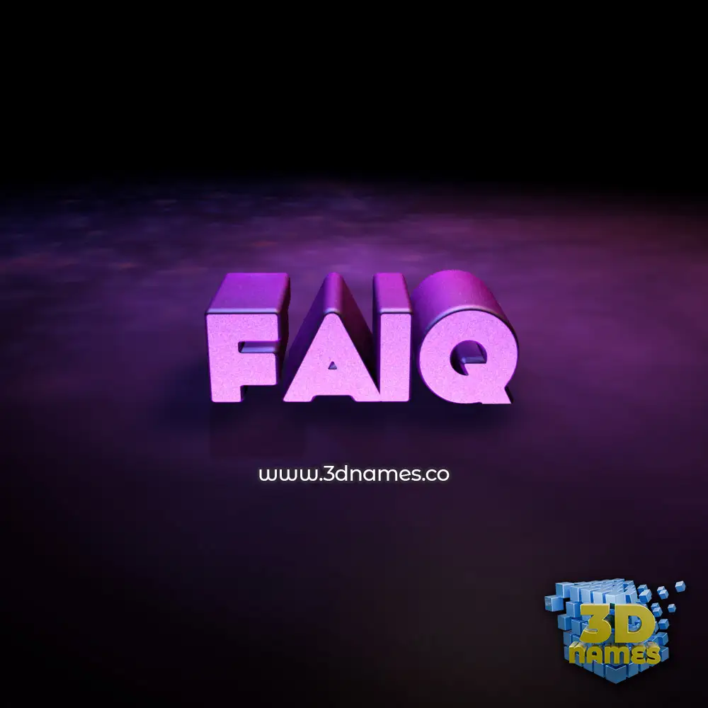faiq in Big Purple style - 3D name wallpaper