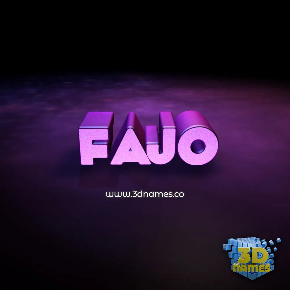 fajo in Big Purple style - 3D name wallpaper