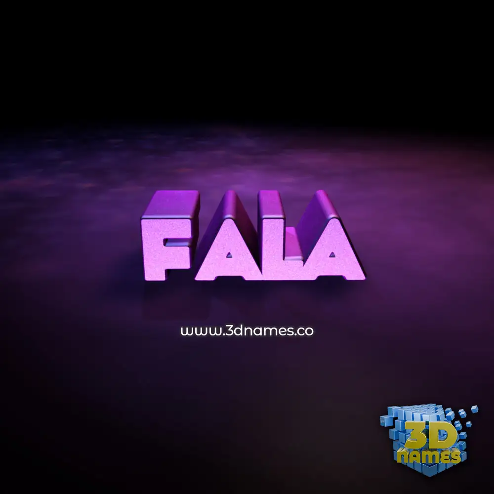 fala in Big Purple style - 3D name wallpaper