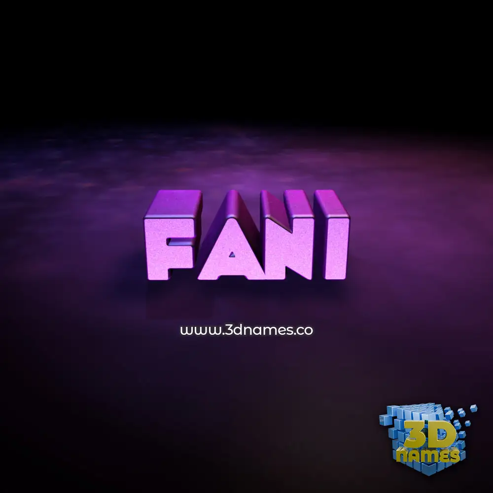 fani in Big Purple style - 3D name wallpaper