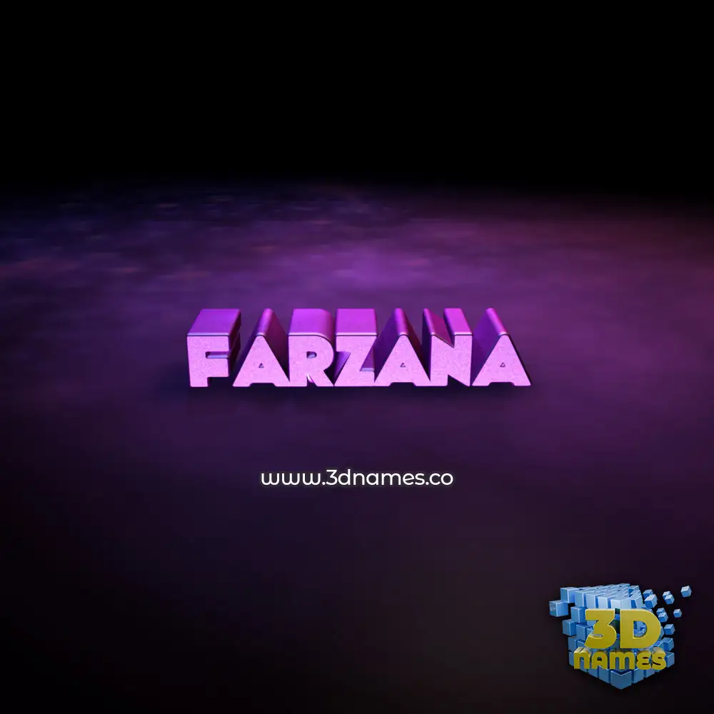 farzana in Big Purple style - 3D name wallpaper