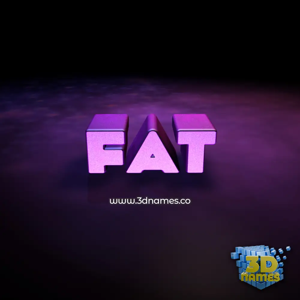 fat in Big Purple style - 3D name wallpaper
