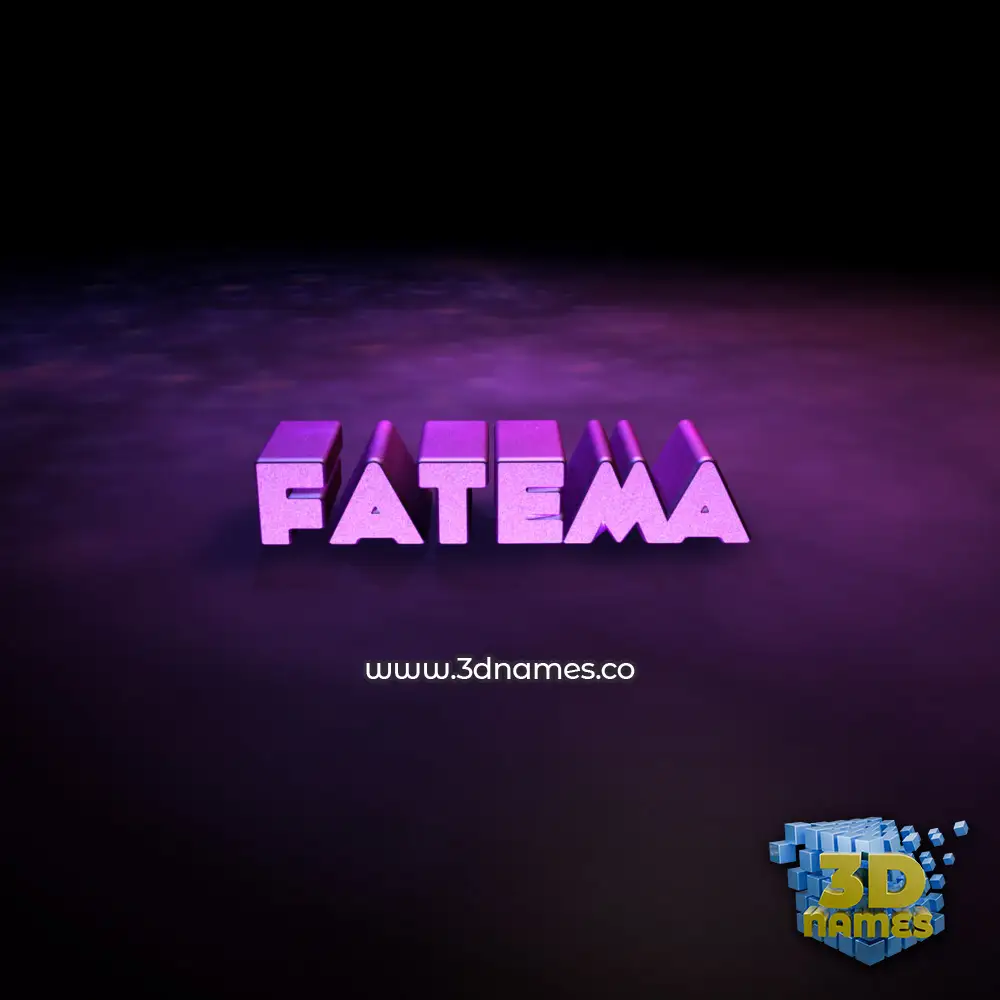 fatema in Big Purple style - 3D name wallpaper