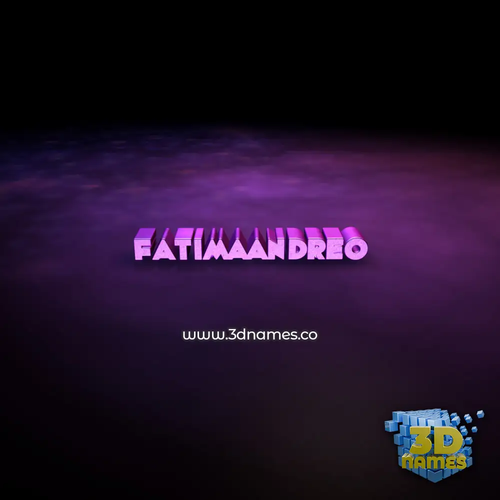 fatimaandreo in Big Purple style - 3D name wallpaper