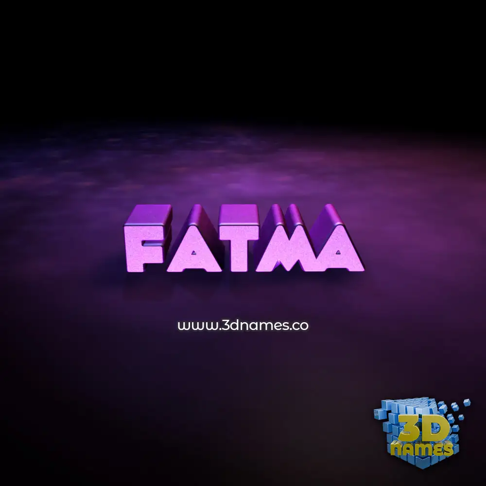 fatma in Big Purple style - 3D name wallpaper