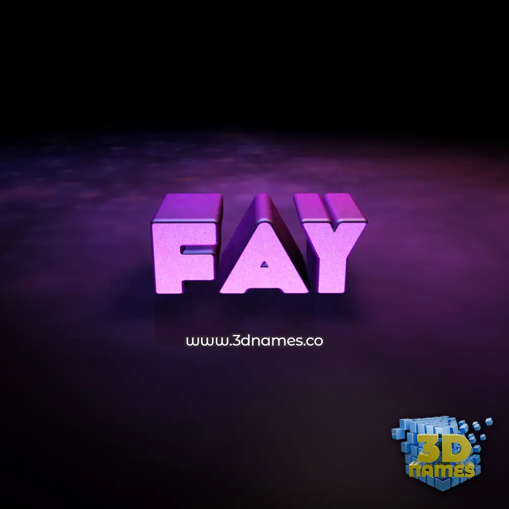 fay in Big Purple style - 3D name wallpaper