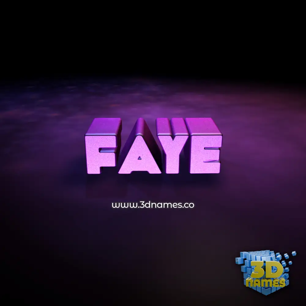 faye in Big Purple style - 3D name wallpaper