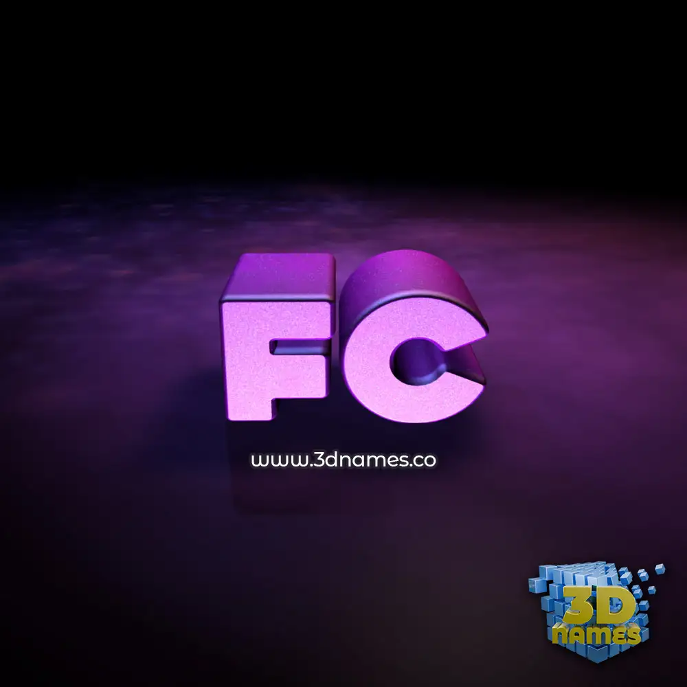 fc in Big Purple style - 3D name wallpaper
