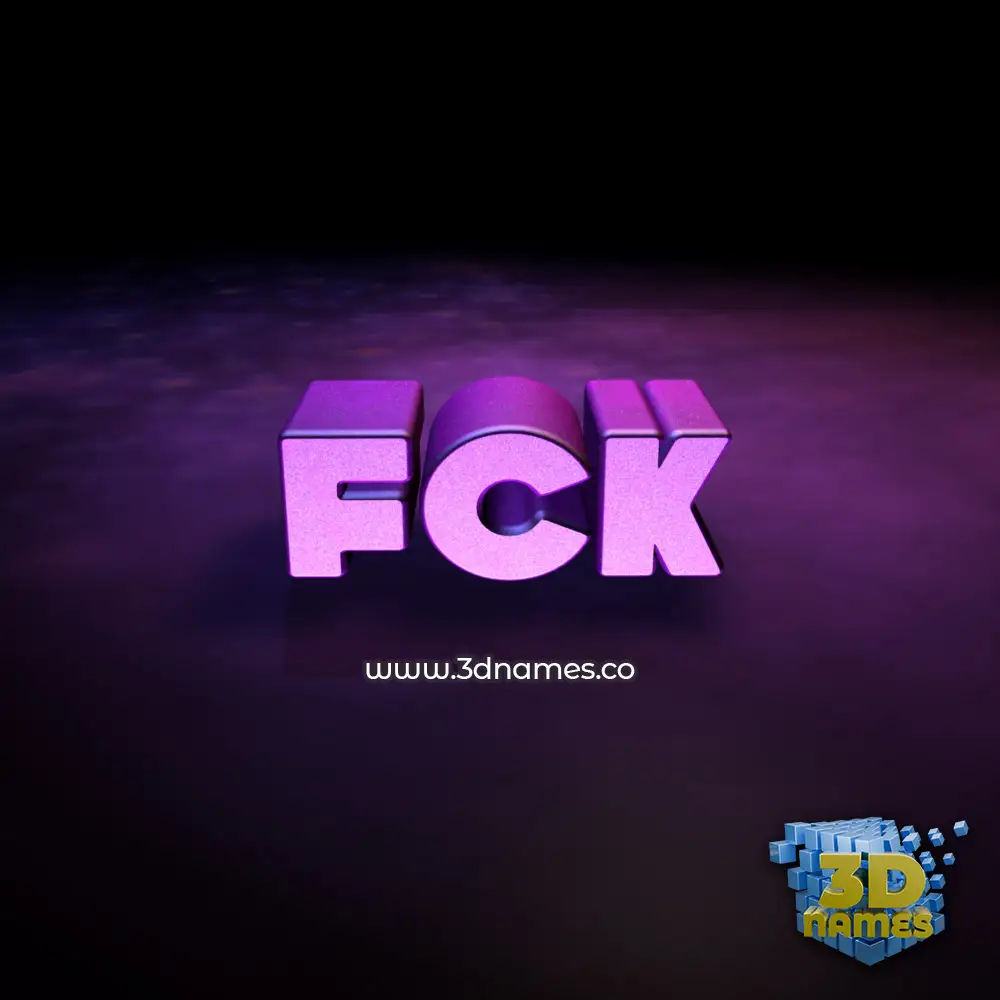 fck in Big Purple style - 3D name wallpaper