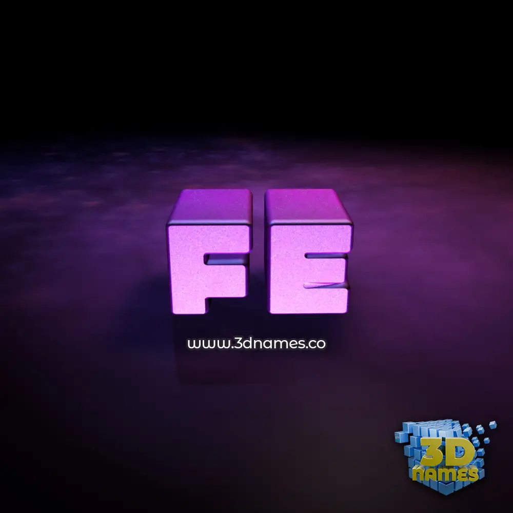 fe in Big Purple style - 3D name wallpaper
