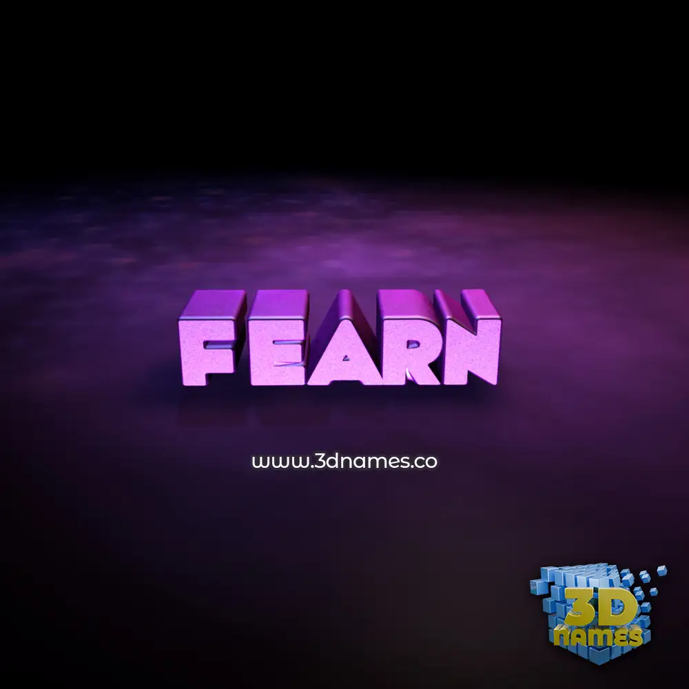 fearn in Big Purple style - 3D name wallpaper