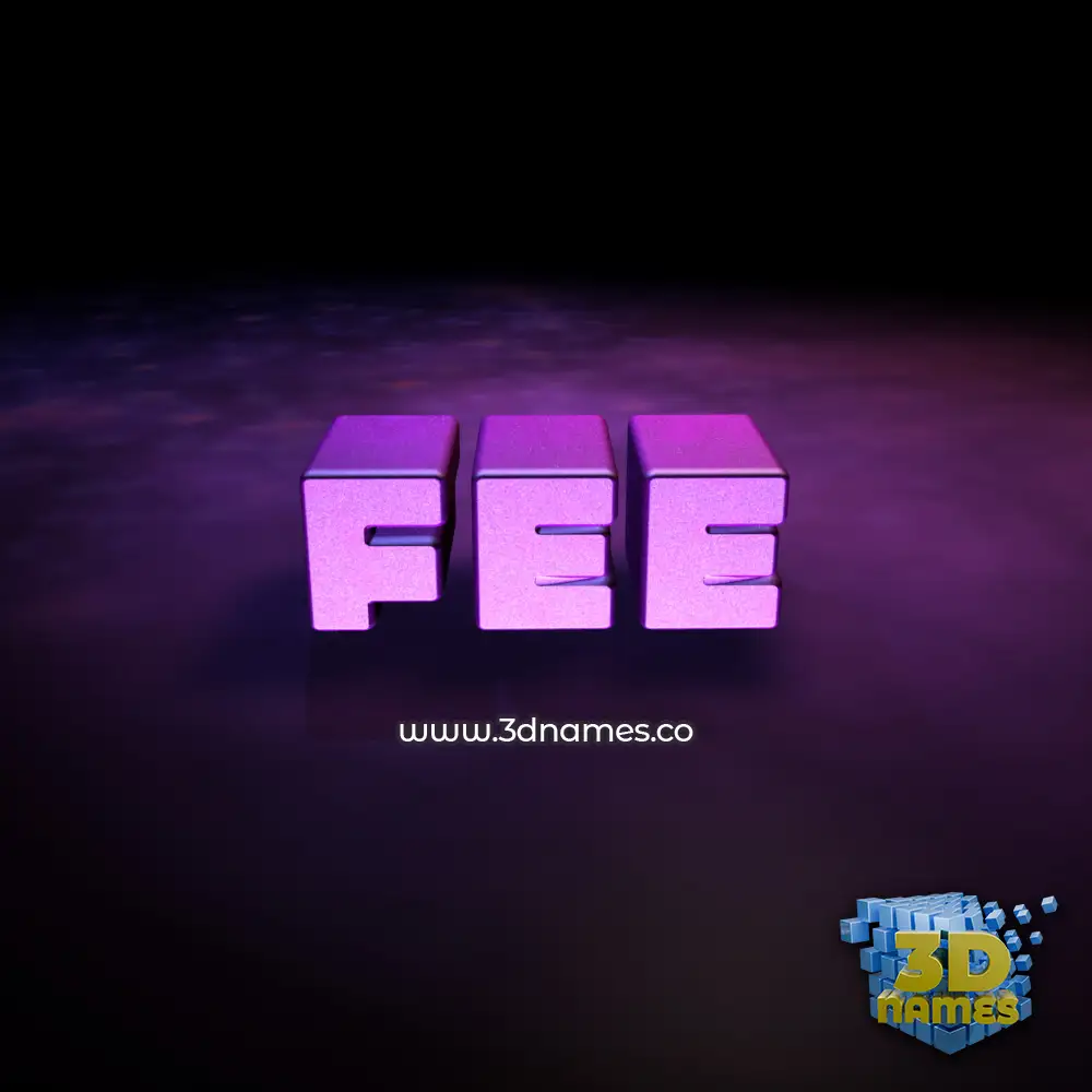 fee in Big Purple style - 3D name wallpaper