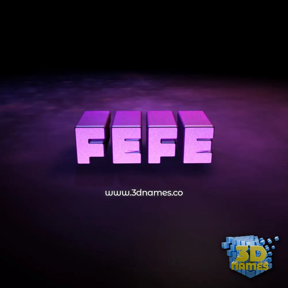 fefe in Big Purple style - 3D name wallpaper