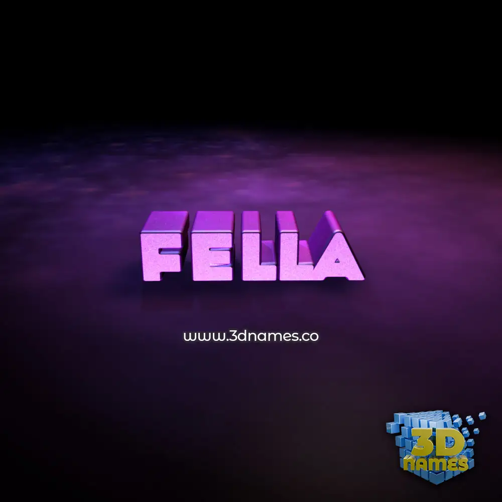 fella in Big Purple style - 3D name wallpaper