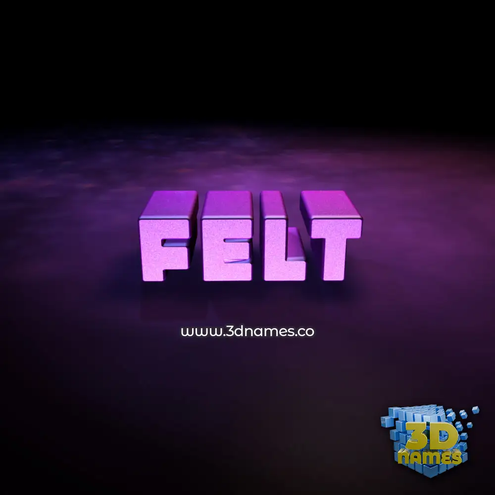 felt in Big Purple style - 3D name wallpaper