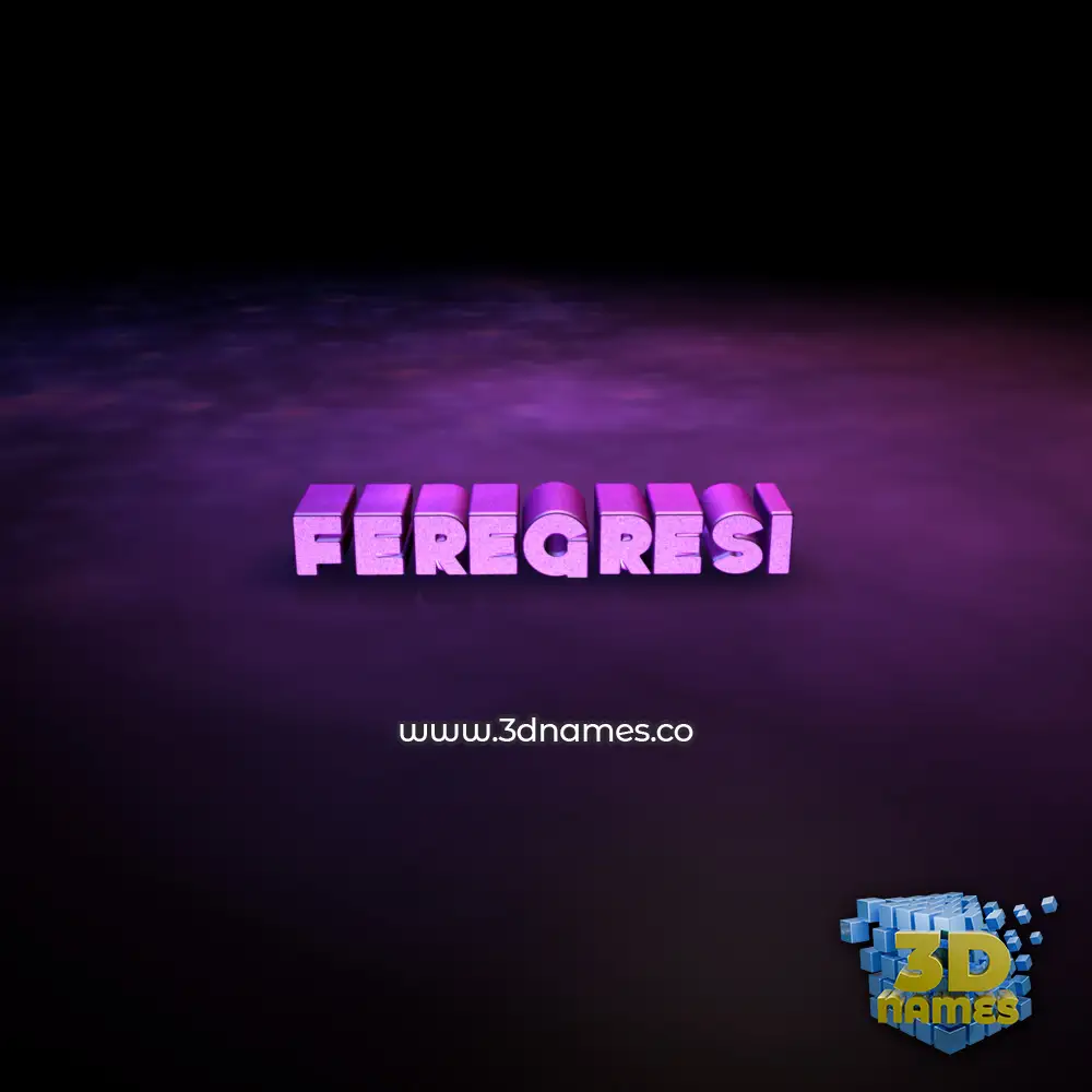 feregresi in Big Purple style - 3D name wallpaper