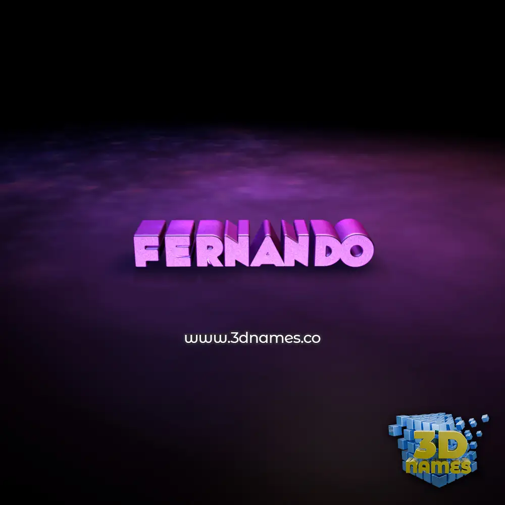fernando in Big Purple style - 3D name wallpaper