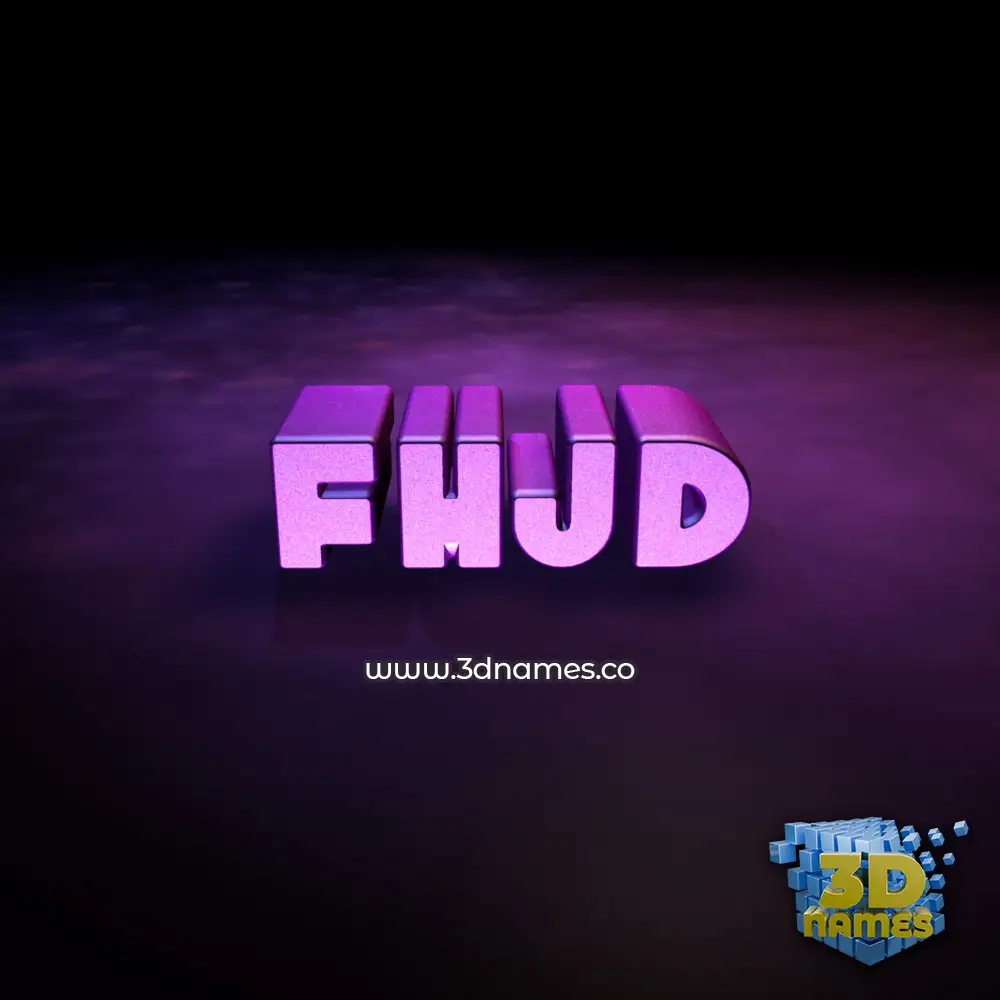 fhjd in Big Purple style - 3D name wallpaper