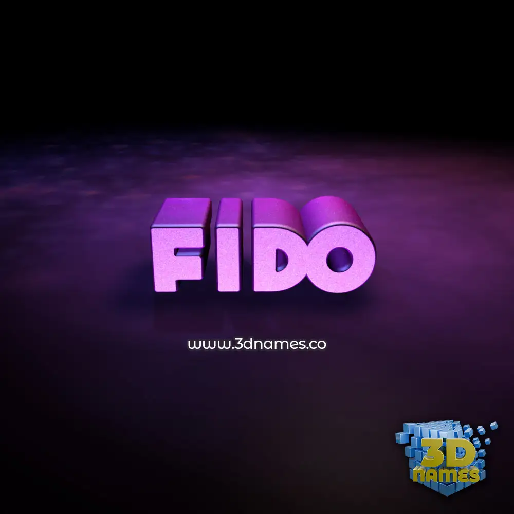 fido in Big Purple style - 3D name wallpaper