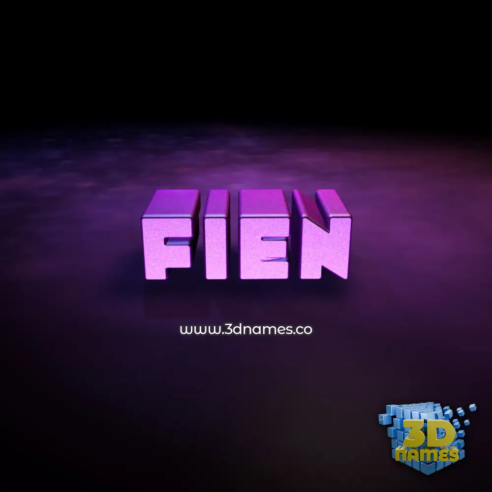 fien in Big Purple style - 3D name wallpaper