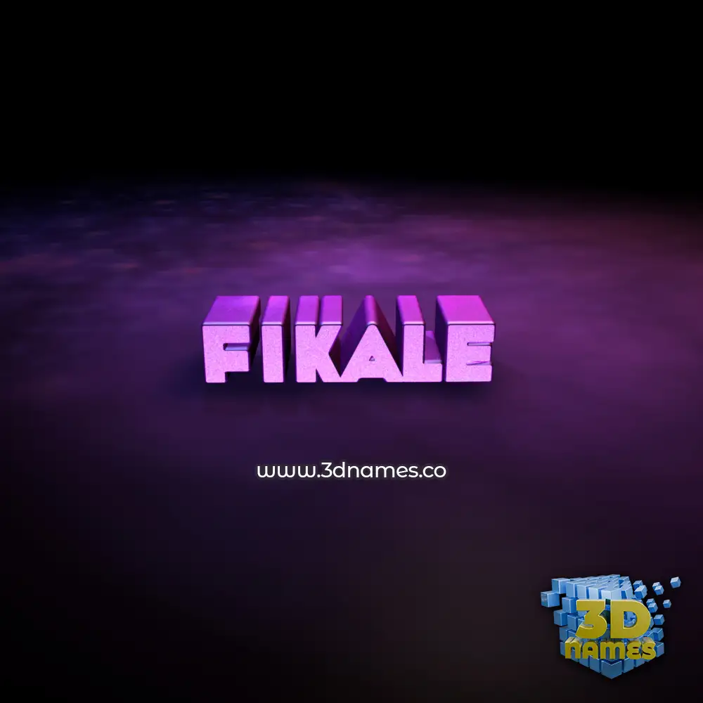 fikale in Big Purple style - 3D name wallpaper