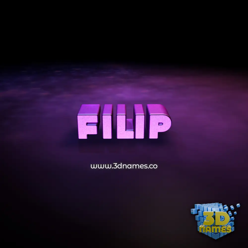 filip in Big Purple style - 3D name wallpaper