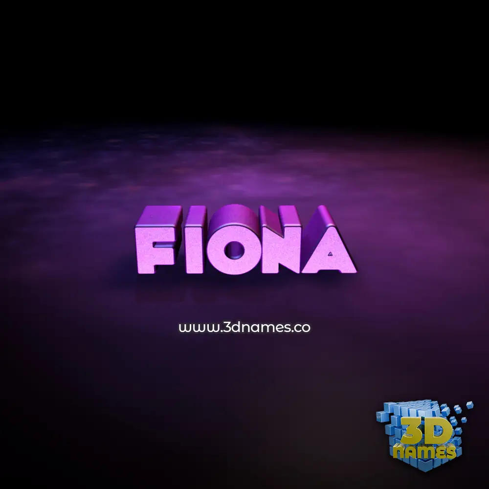fiona in Big Purple style - 3D name wallpaper